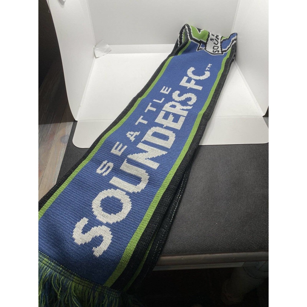 Seattle Sounders Football Soccer Club Scarf Blue Green Approx 56” Ruffneck Brand